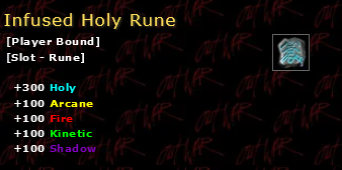 Infused Holy Rune