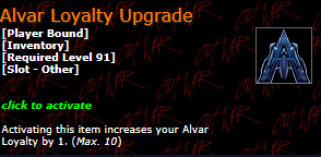 Alvar Loyalty Upgrade