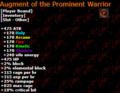 Augment of the Prominent Warrior